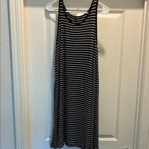 a new day Black and White Striped Midi Dress